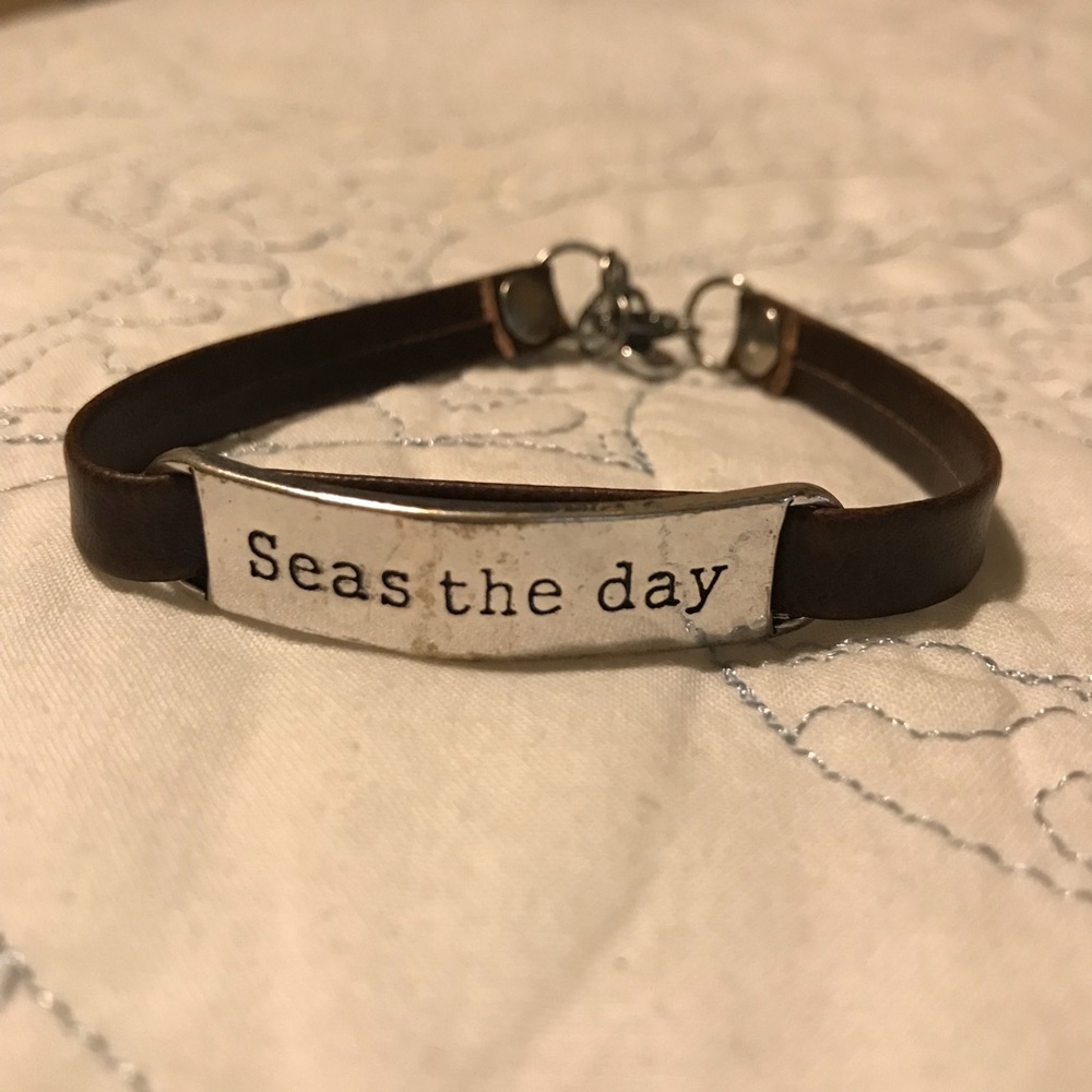 NWOT “Seas the day” Leather Bracelet - Picture 2 of 3